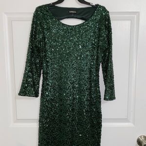 Express Green Sparkly Dress